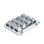 Chinese cheapest 3X4 matrix die cast keypad with back blue led lighting