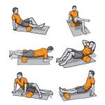Solid Column Pilates Yoga EVA Foam Roller Gym Grid Point Therapy Physio Massage