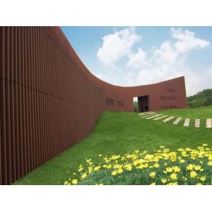 WPC Fluted Wall Panels Exterior Co-extrusion Wood Plastic Composite Wall