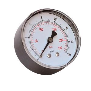 China 2.5 Inch 63mm 230 Psi Dry Pressure Gauge Black 1/4 BSP Radial Pressure Gauge factory