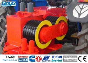 China Electric Power Transmission Lines Stringing Equipment for High voltage 41kN 110kv Groove 6 Bull wheel 252mm factory