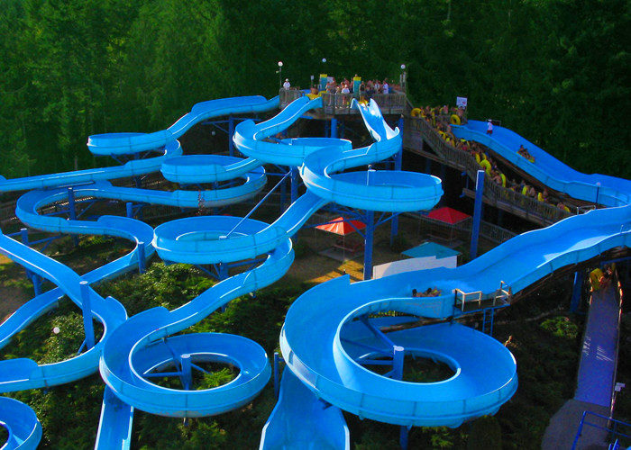 Exciting Adult Water Park Big Spiral Pool Slide For Commercial Water Park Equipment