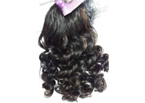 China OEM Long Middle Brown Wavy Human Pony Tail Wigs for Women factory