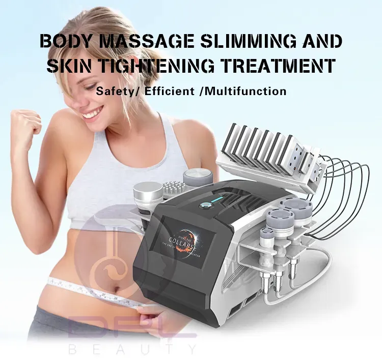 AS94 Rf Vacuum Cavitation System Skin Tightening 6 In 1 80K Ultrasound Cavitation Reducir La Grasa Cellulite Removal