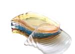 15cm Vintage Sea Snail Shape Crystal Glass Plates Handmade Solid Colored