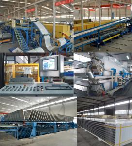 China Automatic PU Foam Sandwich Wall Panel Making Machine 32KW factory