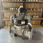 45 Degree Ceramic Sprayed Single Channel Ball directional valve for Dense Phase