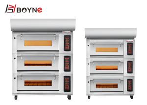 China Touch Screen Commercial Bakery Kitchen Equipment Three Deck Nine Trays Bakery Oven factory