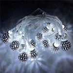10/20/40/50leds Fairy Moroccan Hollow Metal Ball LED String Lights Battery