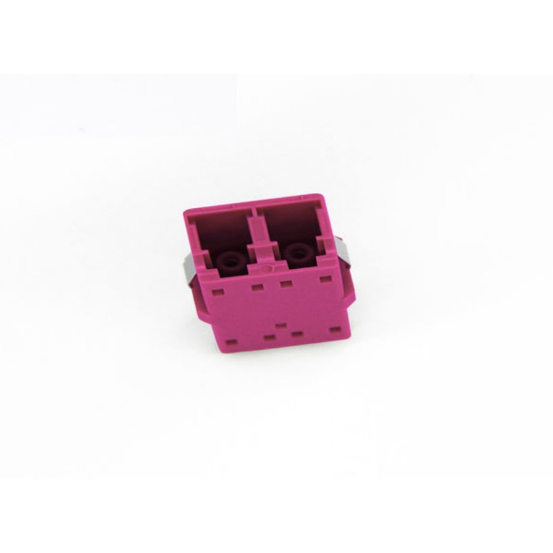 Fibconet Hybrid Pink Plastic Material Adapter for FTTH Duplex LC Fiber Optic Equipment