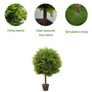 China Customized Indoor Artificial Potted Floor Plants Boxwood Tree Decoration factory