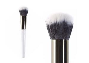 China Single Duo Fibre Buffer Makeup Brush With Synthetic Hair And Wooden Handle factory