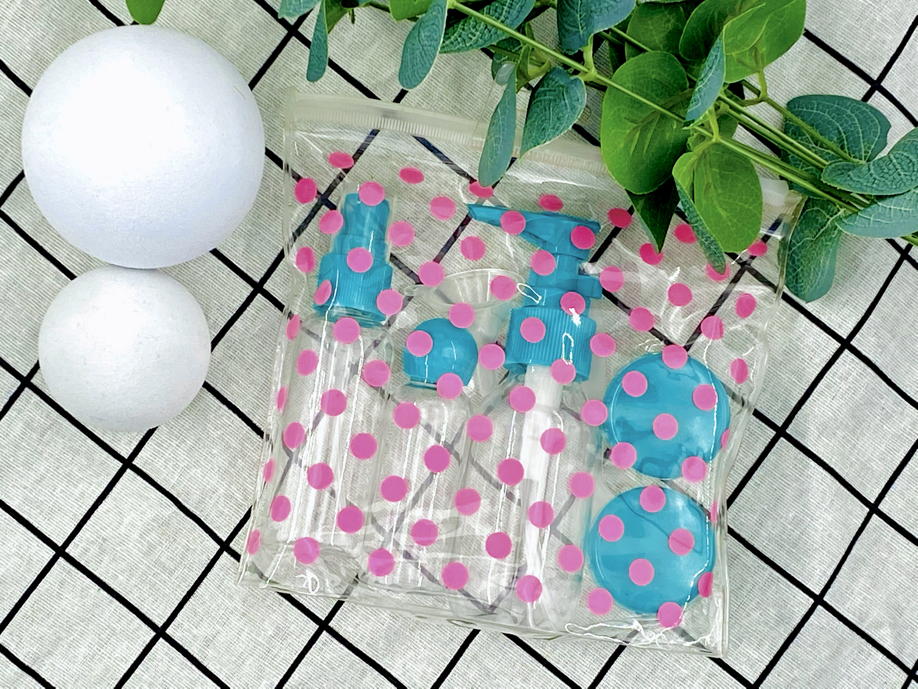30ml 50ml 80ml PET Plastic Bottle with Pump Sprayer or Screw Cap and 10ml Cream Jar