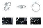 White Moissanite Diamond Minimalist Custom Sytle Wedding Ring For Women