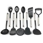 Kitchen Utensil Set Made of Stainless Steel with Heat Resistant Handle up to