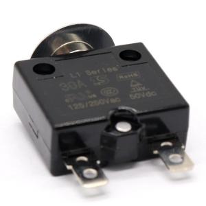China 50VDC 5-30A Manual Reset Button Circuit Breaker Heat Broken Road Protection factory