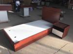 Custom Commercial Upholstered Storage Bed Solid Wood For Hotel Villa Home