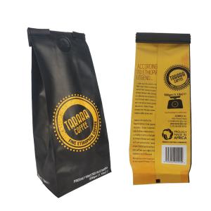 China 8 Oz Biodegradable Coffee Aluminum Foil Bag Stand Up With Valve factory