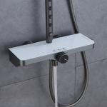 360 Swivel Spout Jet SPA Spray L Design Stainless Steel Shower Set
