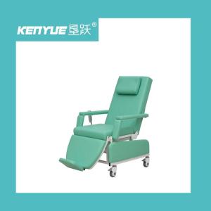 China Hospital Painted Steel PVC Leather Green Hemodialysis Chair Manual factory
