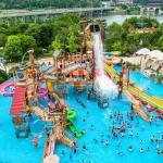 Joyful Rainbow Water Slide Multi Slide Fiberglass Waterslides