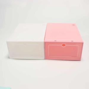 China Dustproof Hard Plastic Shoe Boxes , Sturdy Shoe Box Containers 33*24*13.5cm factory