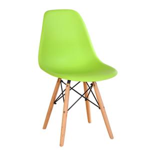 China Coloured Wooden Dining Chairs , PP Plastic Dining Chairs Wooden Legs factory