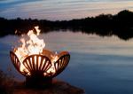 Warm Keeping Rusted 100cm Corten Steel Fire Pit For Backyard Patio