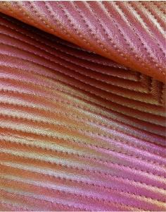 China Colorful Gradient Diamond PVC Faux Artificial Leather Bag Leather Fabric Material factory