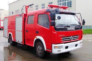 China Dongfeng Small Fire Truck with 3500L Water Tank and Double Row Cabin factory