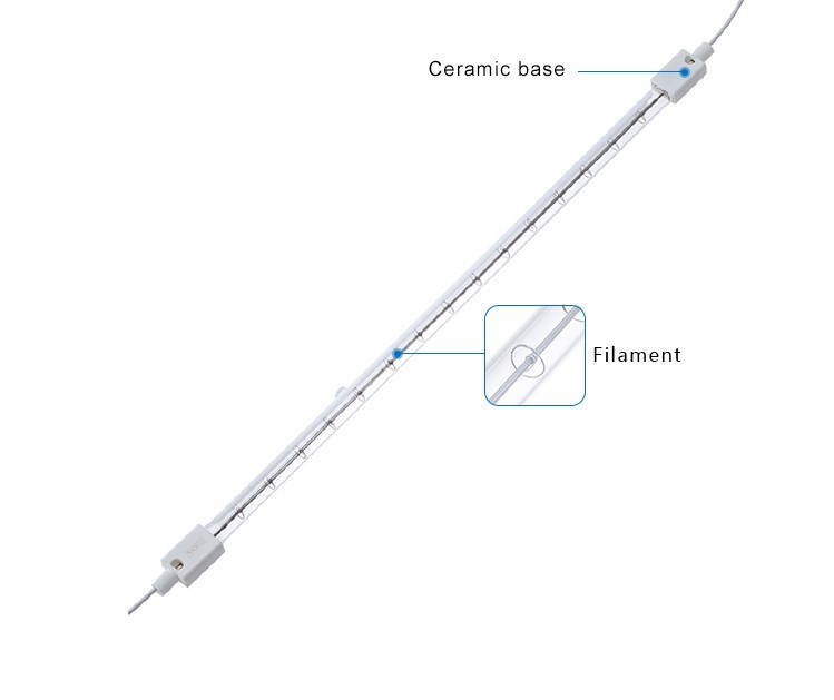 Clear Reflector Infrared Quartz Heating Element for paint drying