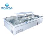 Electric Powered Supermarket Island Freezer R22/R404a Refrigerant