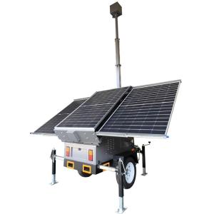 China 24 Hours Monitoring Mobile Surveillance Trailer For Hotel Outdoor Parking factory