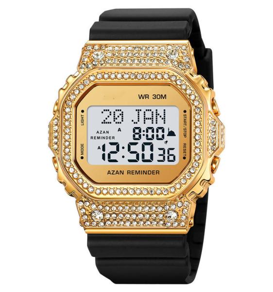 2052 Multifunctional Prayer Muslim Digital Azan Watch Luxury Reloj De Hombre