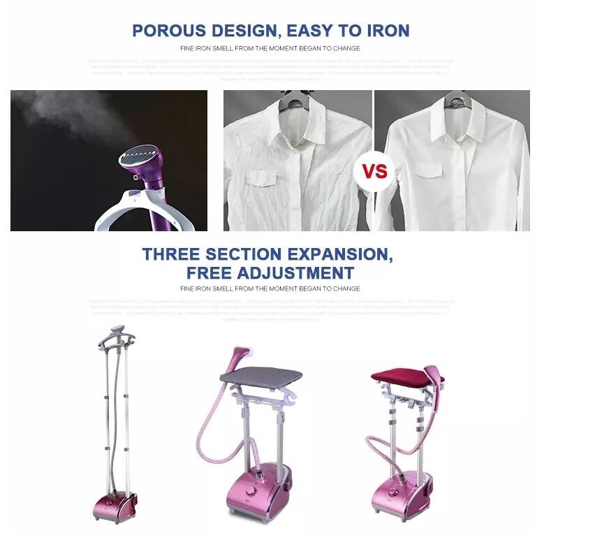 Safe Power Off Setting Hanging Garment Steamer Flat Alumium Steam Iron