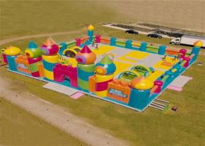 China Fun City Kids Outdoor Inflatable Playground Multiplay Area For Activity Event factory