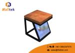 Metal Square Mirrored Shoe Bench Retail Shop Fittings For Shoe Store And Sports