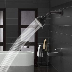 China 5 Spray 4inch Rainfall Shower Head In Bronze Wall Mounted Showerhead factory