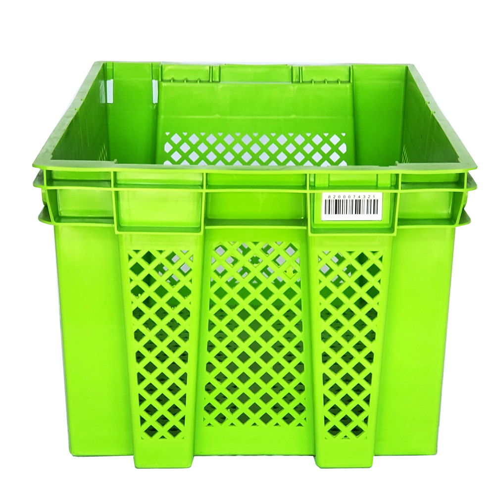 Plastic Mesh Crates Stackable Turnover Crates For Fruits And Vegetables 485x360x290mm