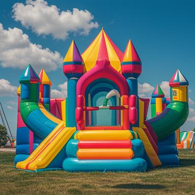 Outdoor Inflatable Bouncy Castle / Inflatable Party Bouncy House Combo for Kids