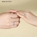 Hypoallergenic Zircon Diamond Ring 0.21cm 1.9g Couple Wedding Ring