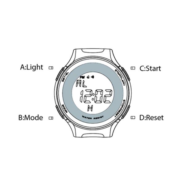 Colorful LCD Digital Hand Watch With Original Silicone Rubber Strap