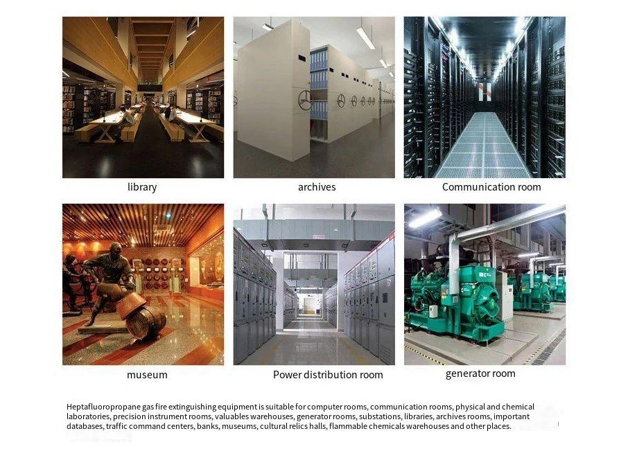 Hanging FM200 Fire Suppression System Easy Installation TUV SGS ISO CE Certified