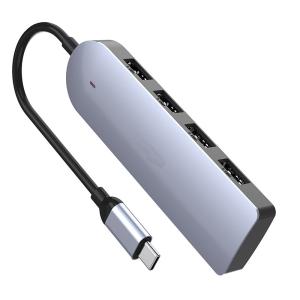 China ABS Multi USB Type C Adapter Hub with 4 USB 3.0 Ports Compat Portable on sale
