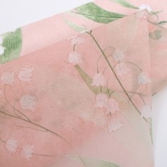 Linglan non-woven fabric printed lining with high-end floral packaging paper