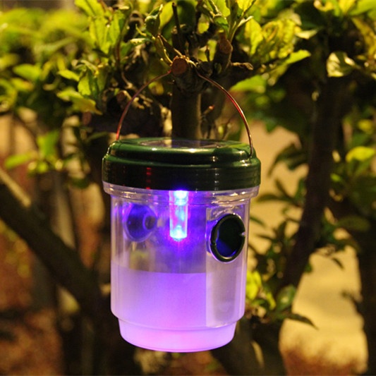 Practical Solar Panel Wasp Bee Trap Bug Zapper Fly Cacher for Outdoor Pest Control