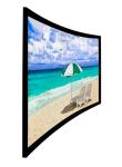ROHS Cinema curved fixed frame screen , wall mounted screens for projectors