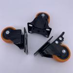 Polyurethane Rigid Plate Caster Wheel For Cart Factory Equipment 2 Inch
