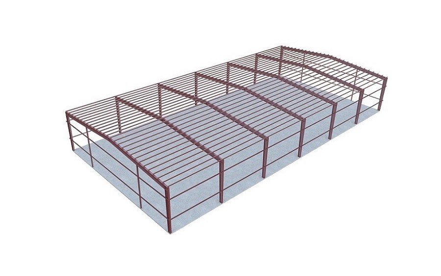 Warehouse Prefabricated Steel Sheds Q355B Commercial Steel Metal Buildings