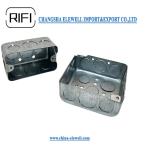 Silver Metal Conduit Box Square Metal Electrical Box Cover ISO Certificate
